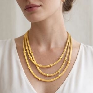 Anne Klein Gold Multi-Strand Statement Necklace